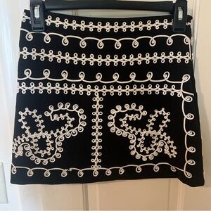 Gorgeous Black/white  Mini Skirt Millau S Lined